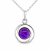 Minimalistischer Anhänger Amethyst Silber