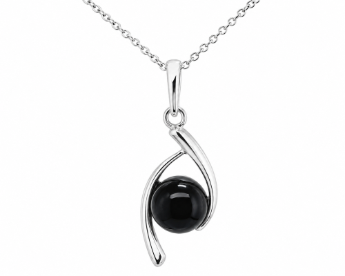 Onyx Anhänger für Damen klassisches Design