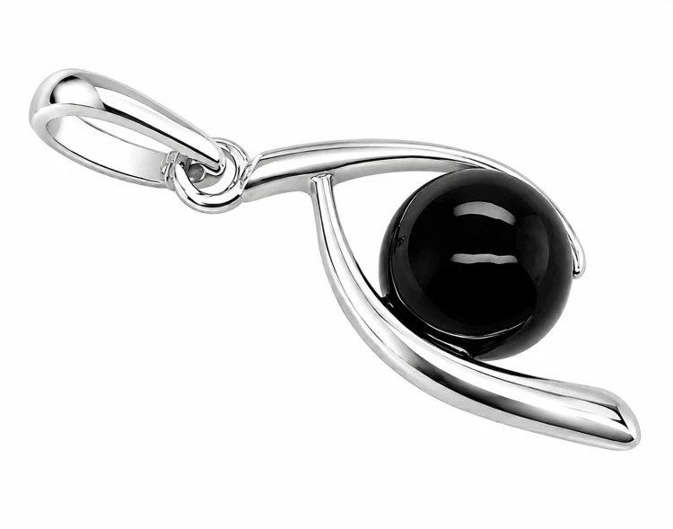 Dezenter Schmuck mit natürlichem schwarzen Onyx