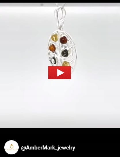 Bernsteinschmuck in Silberfassung
