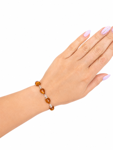 Damenarmband mit echtem Bernstein