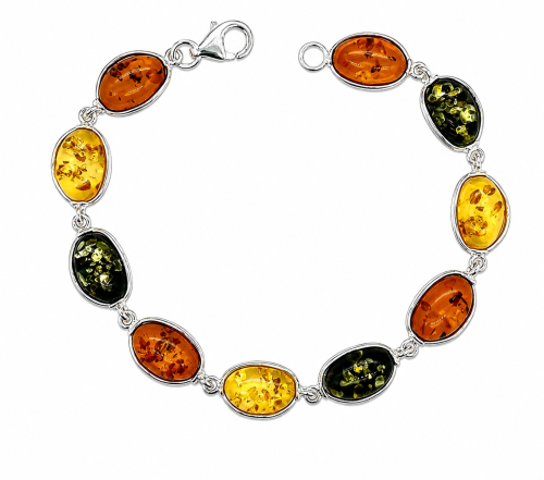 Hochwertiges Armband Bernstein Cognac