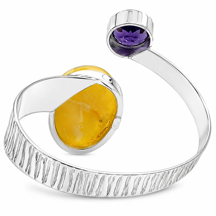 Elegantes Damenarmband mit violettem Amethyst