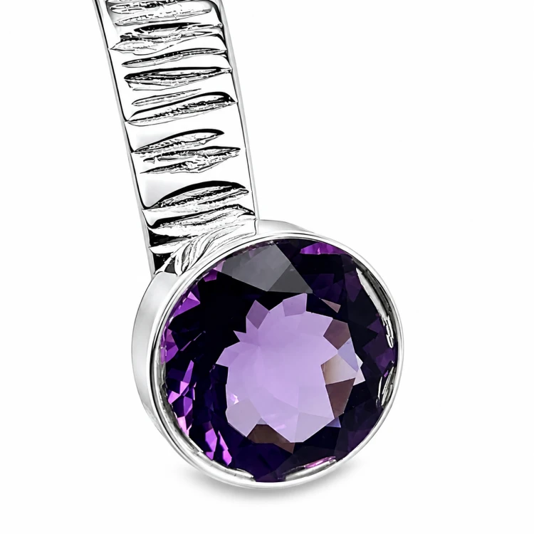 Schmuckset mit Amethyst und baltischem Bernstein