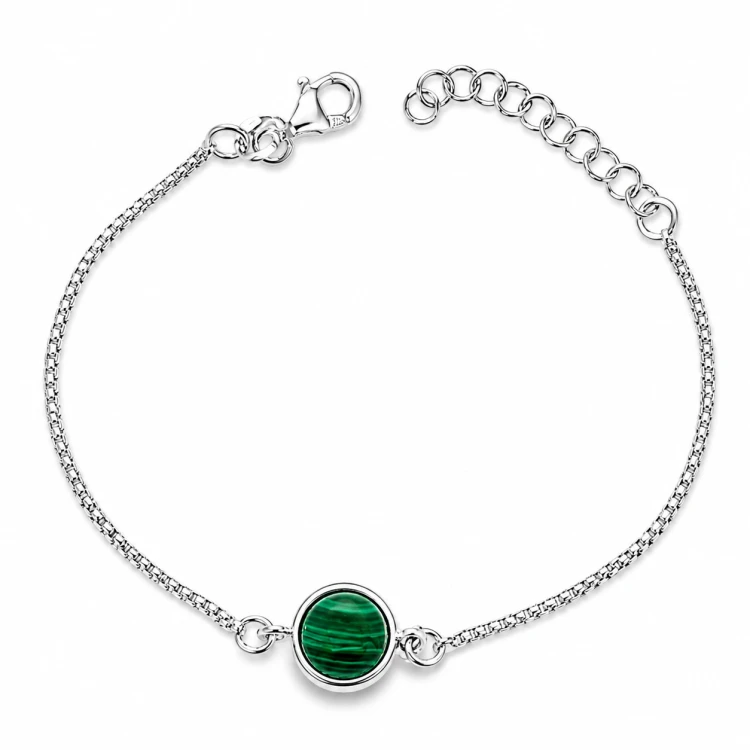 Verschluss des Malachit Silberarmbands