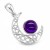 Mondanhänger aus 925er Silber mit Amethyst-Stein