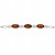Zartes Silberarmband mit Bernstein-Detail
