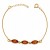 Elegantes Armband aus Silber mit Cognac-Bernstein