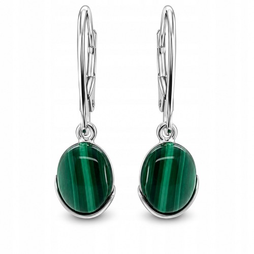 Elegante Malachit Hänger aus 925 Silber