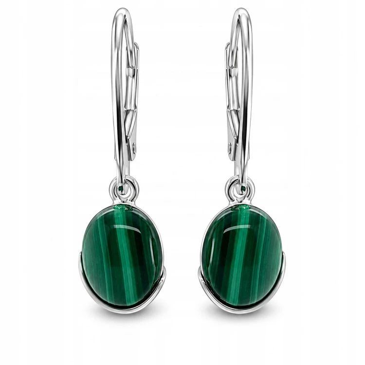 Elegante Malachit Hänger aus 925 Silber