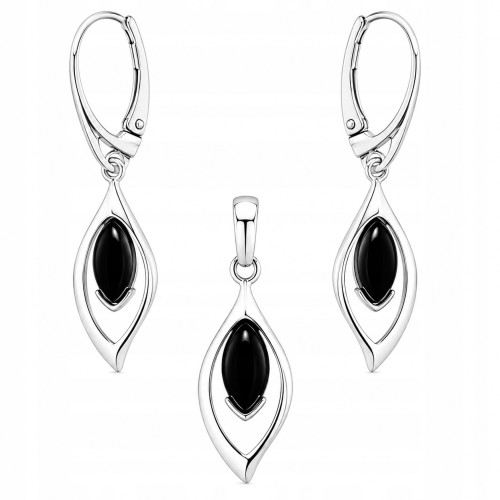 Elegantes Schmuckset mit schwarzem Onyx