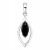 Detailansicht Onyx Ohrringe Silber