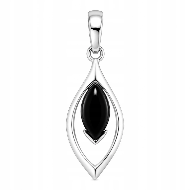 Detailansicht Onyx Ohrringe Silber