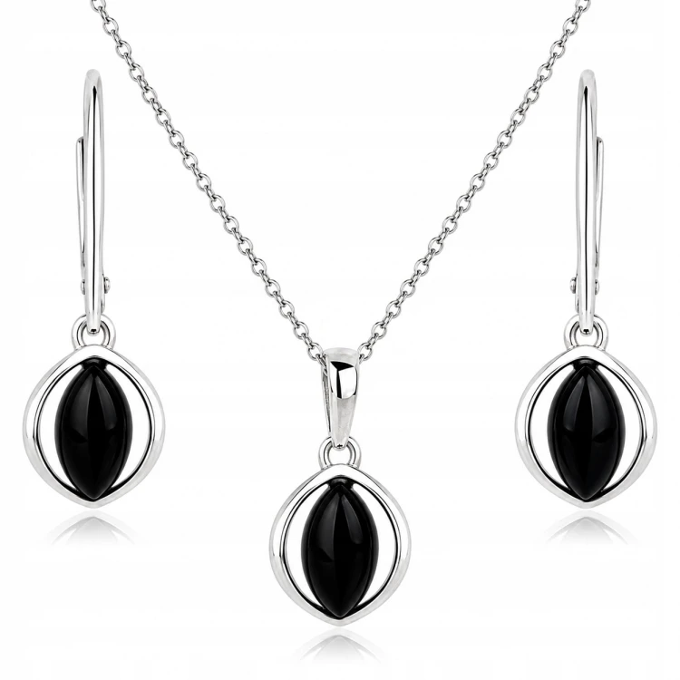 Schmuckset Onyx in eleganter Geschenkbox