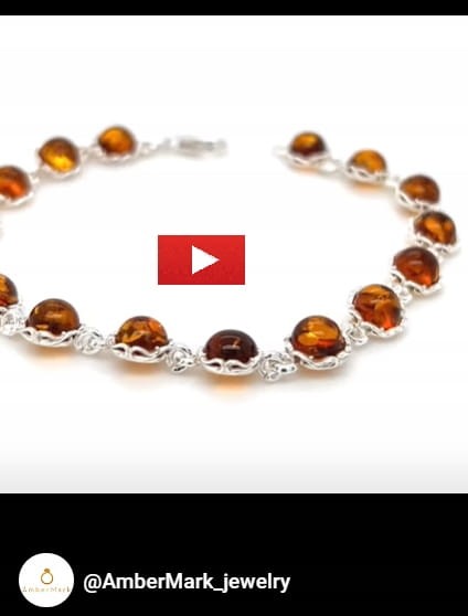Silberarmband mit Bernstein Ansicht