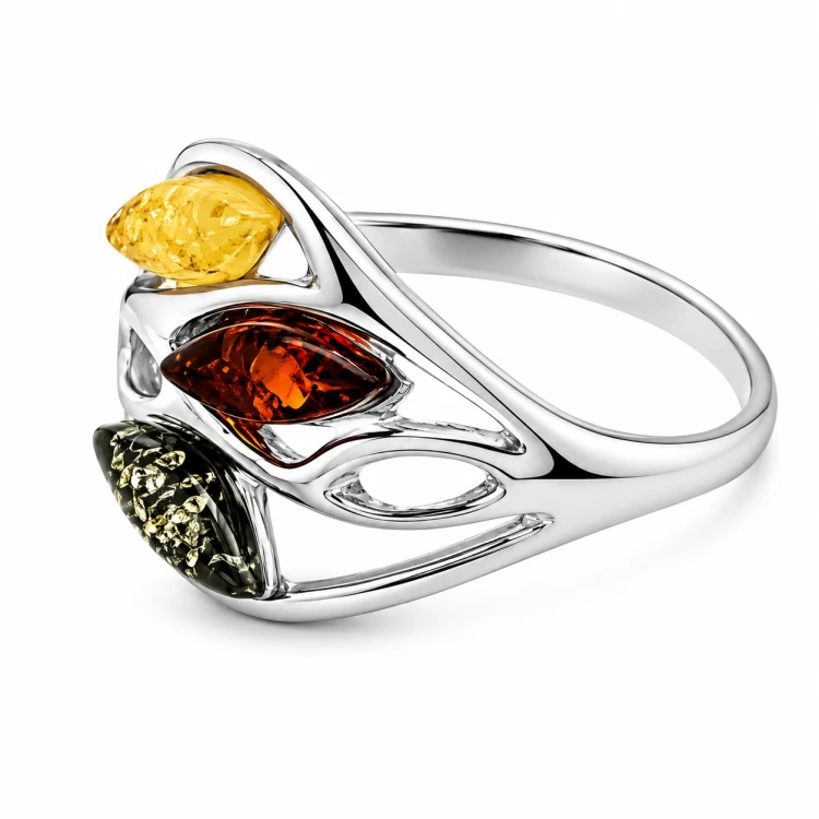 Silberring 925 mit Bernstein