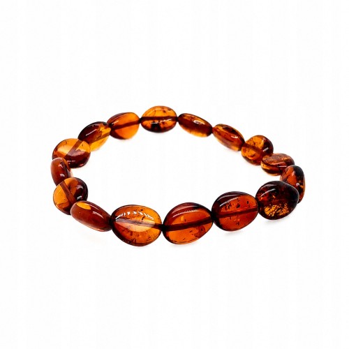Naturbernstein Armband in Cognac-Farbe