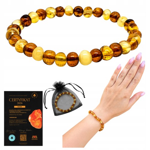 Bernsteinarmband auf elastischem Band