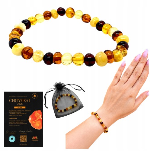 Bernsteinarmband auf elastischem Band