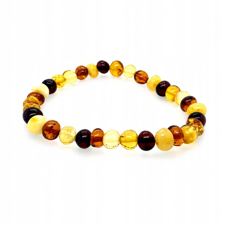 Elastisches Bernsteinarmband Detailansicht