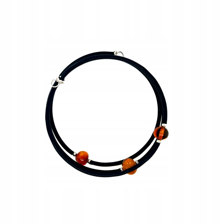 Bernstein Armband flexibler Draht