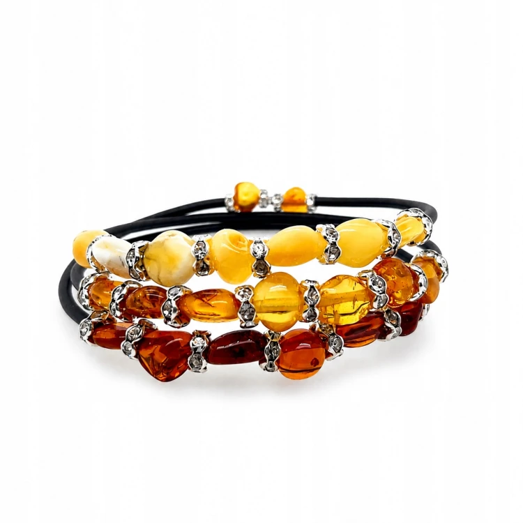 Elegantes Armband mit Bernsteinperlen