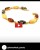 Bernsteinarmband Silber vergoldet cognacfarben