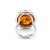 Eleganter Ring mit honigfarbenem Bernstein