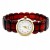 Armbanduhr aus kirschfarbenem Naturbernstein