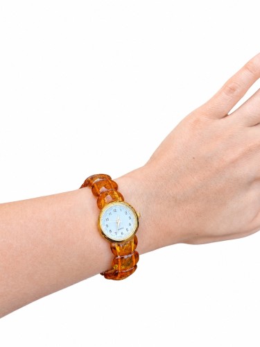 Bernsteinuhr Cognac-Farbe