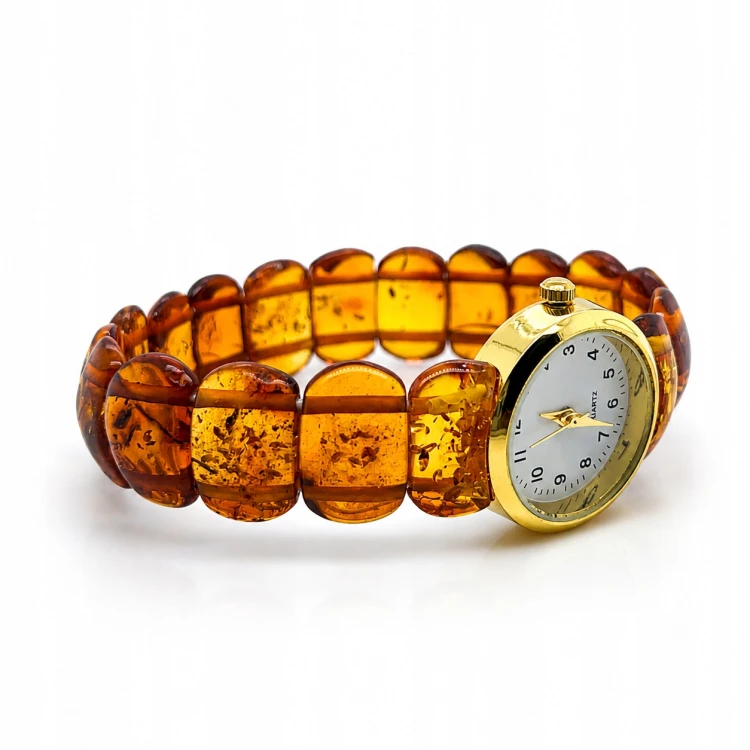 Detailansicht Bernsteinuhr
