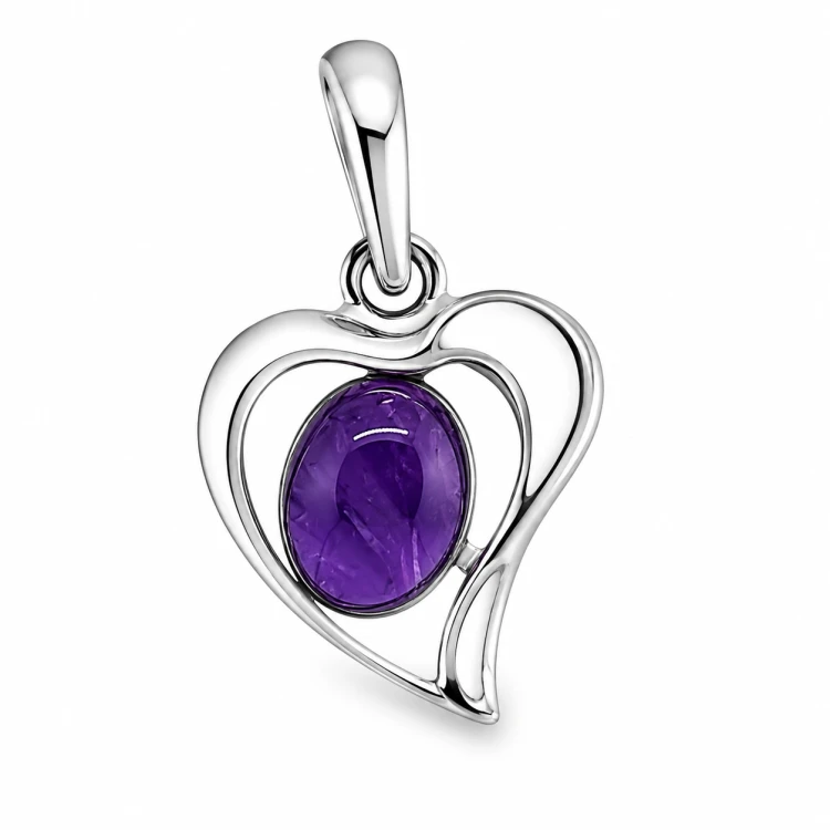 Amethyst Anhänger in einer stilvollen Geschenkbox