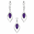 Hochwertiges 925er Silberschmuck Set mit Amethyst