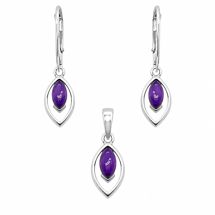Komplettes Set Amethyst Schmuck im Überblick