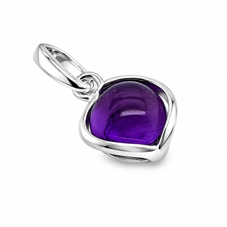 amethyst silberanhänger nahaufnahme