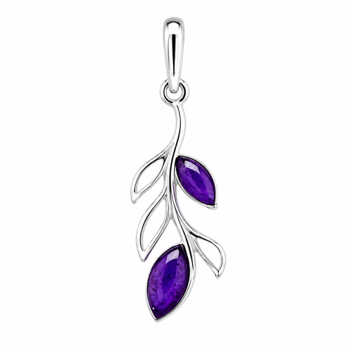 Amethyst Silberanhänger in Geschenkbox