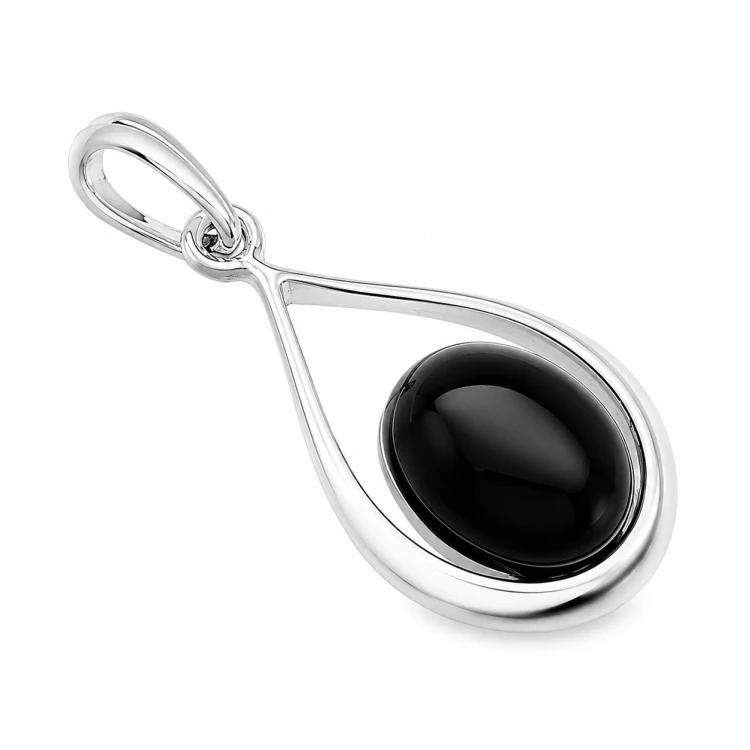 Hochwertiger Naturonyx in Silber