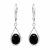 detailansicht onyx silberohrring
