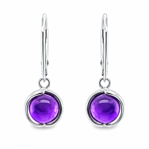Natürlicher Amethyst in Silberfassung