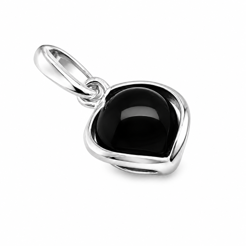 Onyx Anhänger Silber Vorderseite