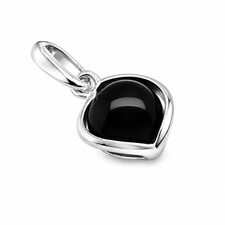 Onyx Anhänger Silber Vorderseite