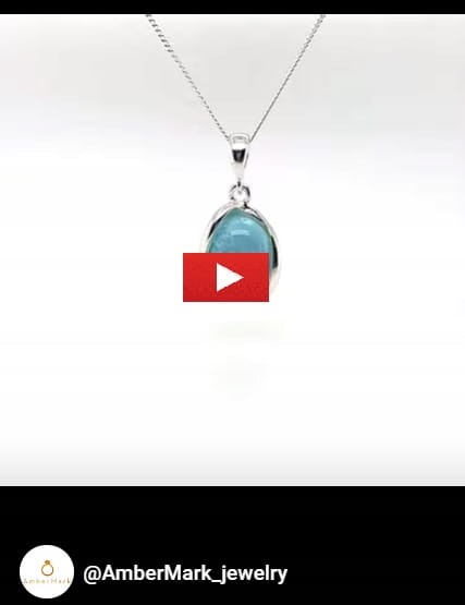 Eleganter Larimar Anhänger in Silber