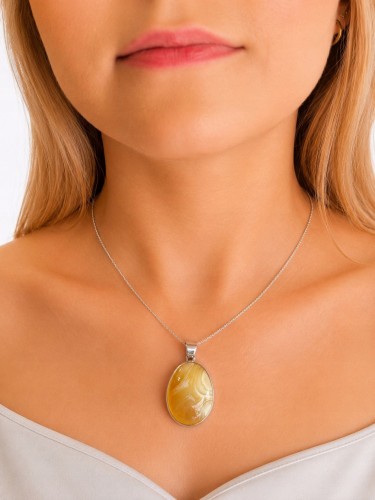 Handgefertigter Schmuck Silber Bernstein
