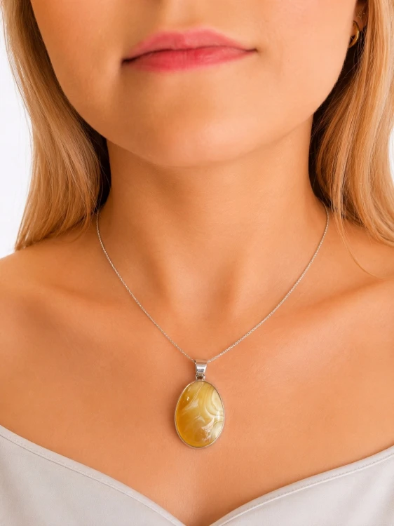 Handgefertigter Schmuck Silber Bernstein