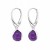 Silberohrringe mit natürlichem Amethyst Detailansicht