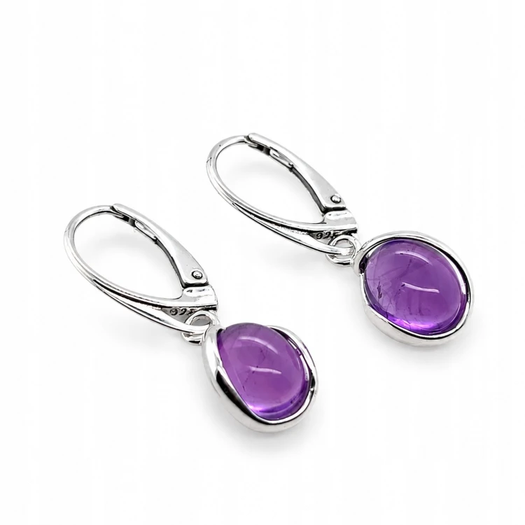 Elegante Amethyst Ohrringe in Silber