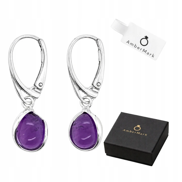 Natürliche Amethyst Edelsteine Ohrschmuck