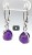 Silberne Ohrhänger mit echtem Amethyst