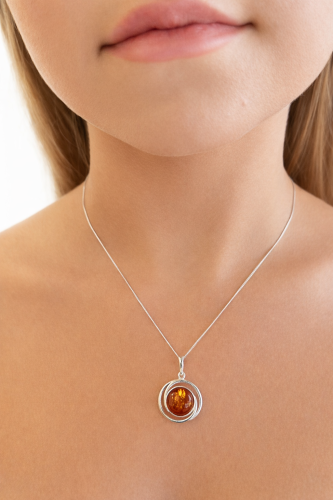 Bernsteinschmuck Anhänger Silber 925