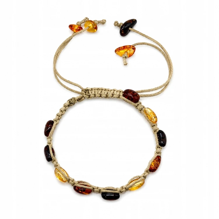 Handgemachtes Bernsteinarmband Detailansicht